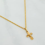 Rope Chain Set + Christ Cross Pendant / 1.5gr / 19 1/2 in 18K Yellow Gold