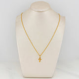 Rope Chain Set + Christ Cross Pendant / 1.5gr / 19 1/2 in 18K Yellow Gold