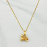 Flat Mariner Chain Set + Turtle Pendant / 2.2gr / 19 3/4 in Three Colors 18K