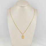 Set Flat Mariner Chain + Pendant Bear Ts / 2.6gr / 19 3/4 in Yellow Gold 18K