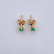Topos Cuatro Garras 0.95gr / Esmeraldas 50 Pts Oro Amarillo 18K (Joya) &