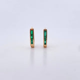 Candongas Bicel 2.95gr / Esmeralda 40 Pts Oro Amarillo 18K (Joya) &