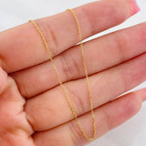 Cadena Aro Seguido 1.3g / 45cm / 0.82mm Oro Amarillo 18K