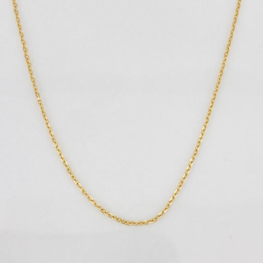 Cadena Aro Seguido 1.1g / 18 in / 0.82mm Oro Amarillo 18K
