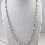 Cadena Militar 21.05gr / 60cm / 2.7mm Bolas Diamantadas Oro Blanco +3 18K &
