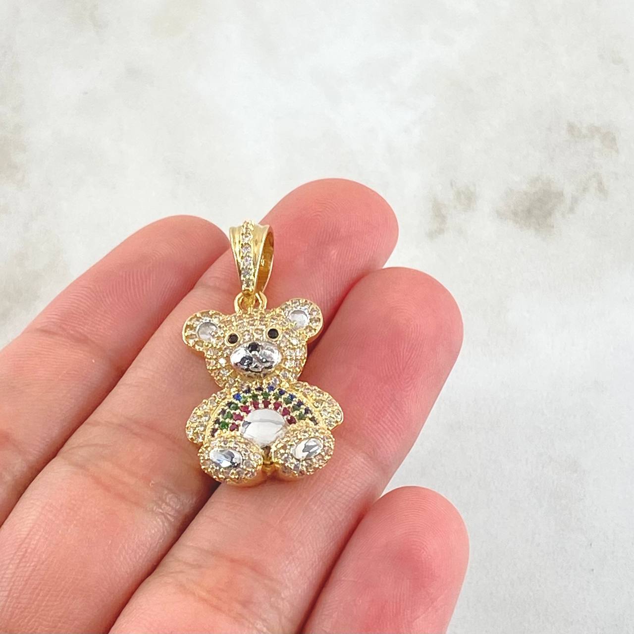 Rainbow Bear Pendant 4.9gr / 3cm / 18K Gold