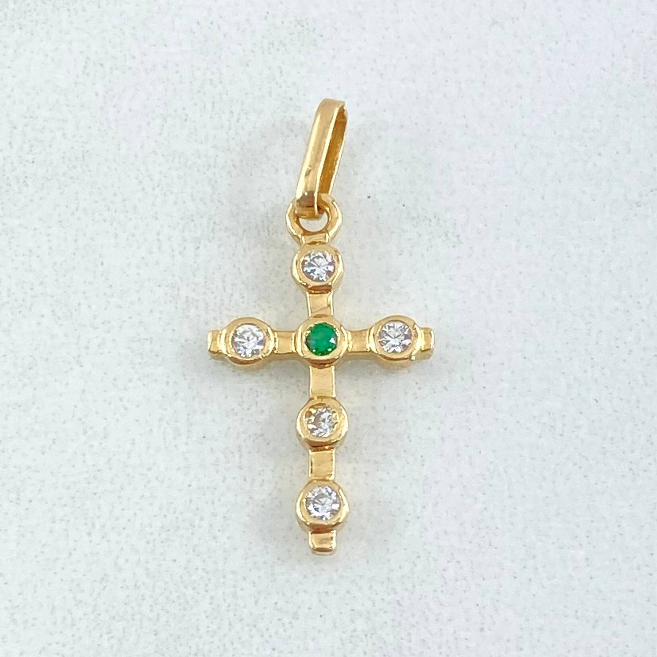 Bubble Cross Pendant 1.05gr / 2.5cm / 18K Gold
