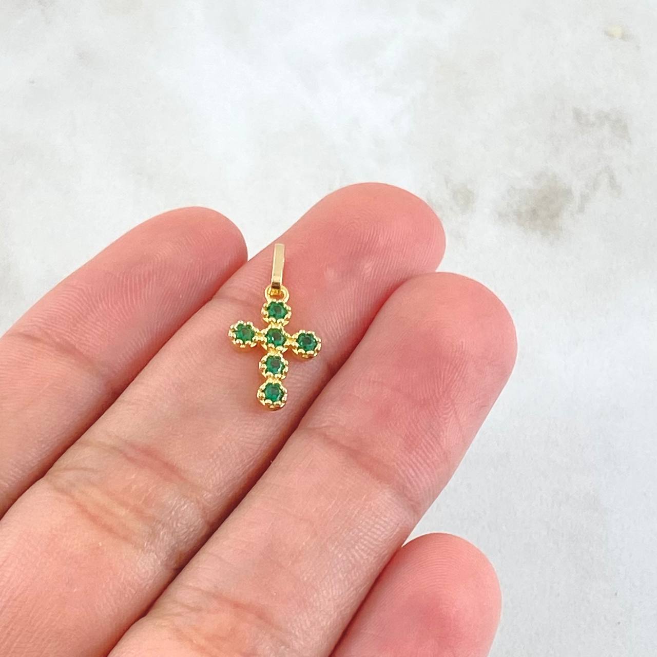 Pendant Cross Dense 0.6gr / 1.8cm / 18K Gold