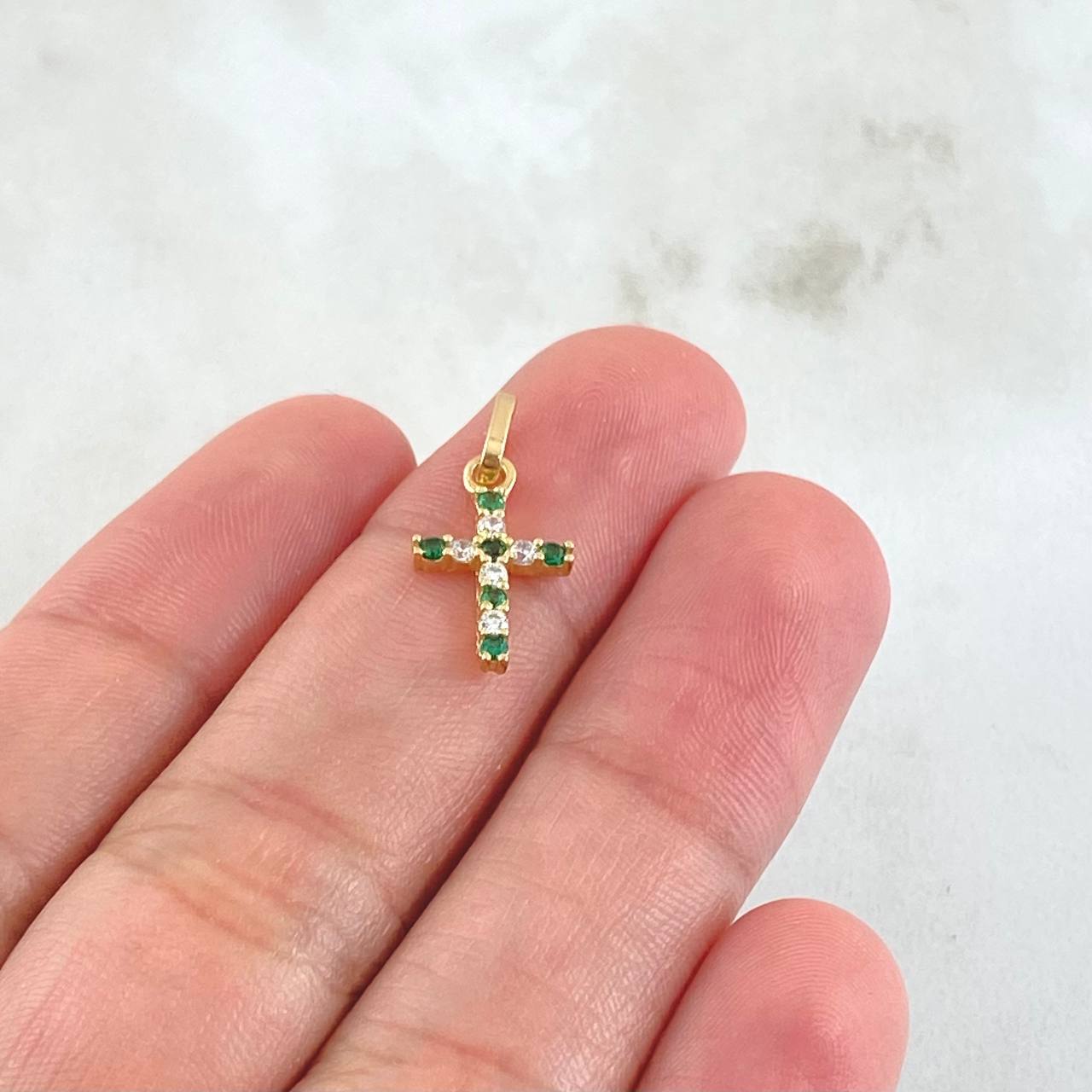 Pendant Dense Cross 0.6gr / 2cm / 18K Gold