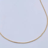 Cadena Militar 1.9gr / 45.3cm / 1mm Oro Amarillo +3 18K $