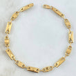 Pulso Rustico Adige Cuadriculado 3.6gr / 17cm-Oro Amarillo 18K ©