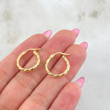 Hoop Earrings Mary 1.2gr / 3/4 in / Yellow Gold 18K
