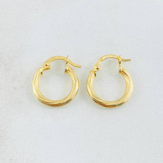 Candongas Lore 1gr / 1/2 in / Oro Amarillo 18K