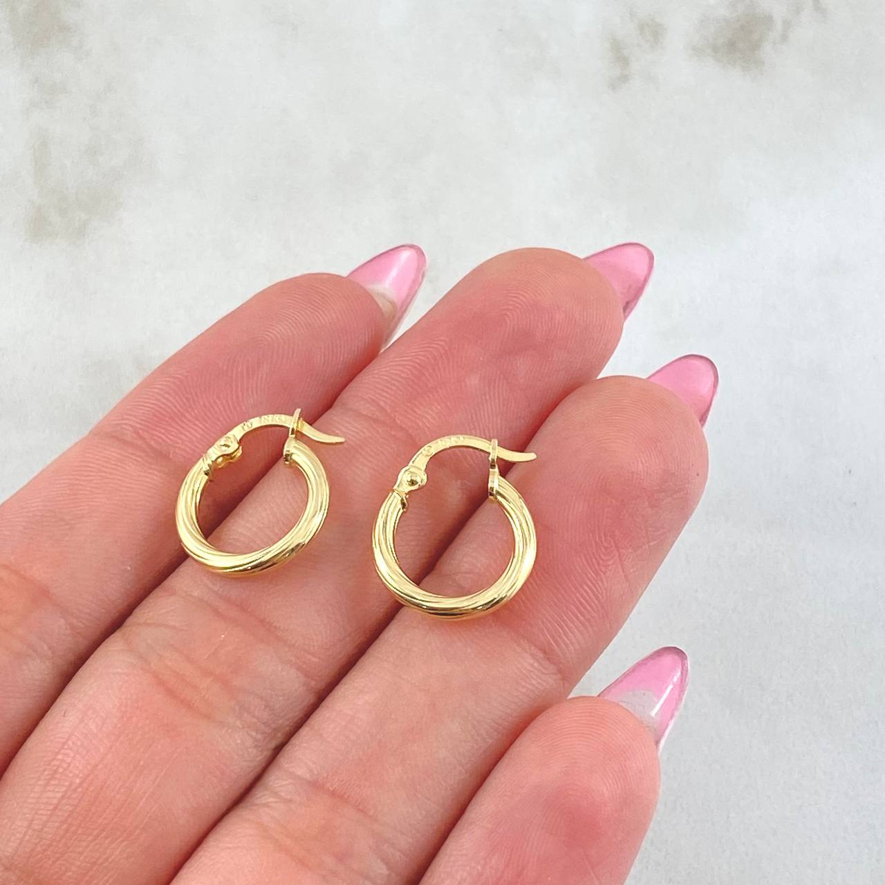 Candongas Lore 1gr / 1/2 in / Oro Amarillo 18K