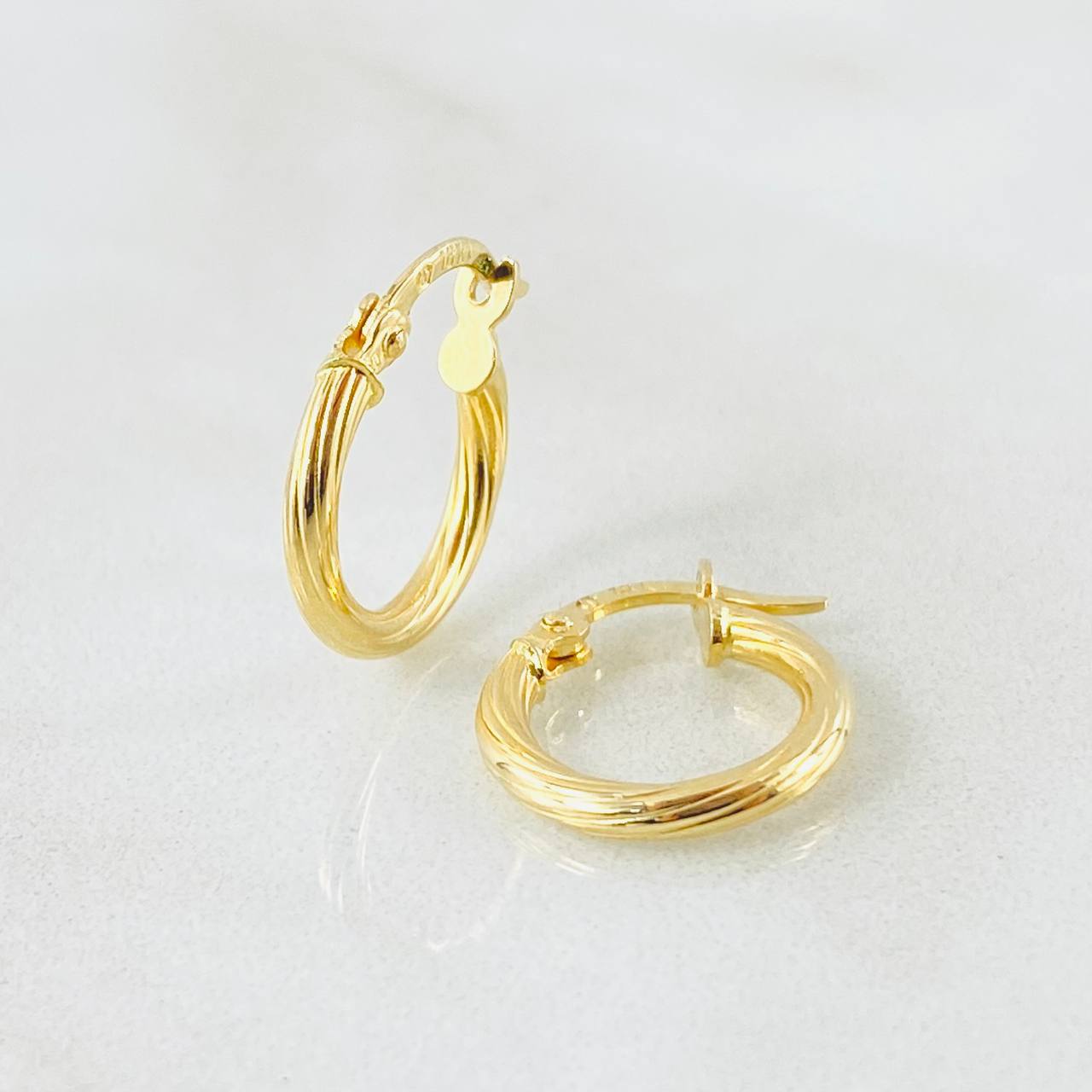 Candongas Lore 1gr / 1/2 in / Oro Amarillo 18K