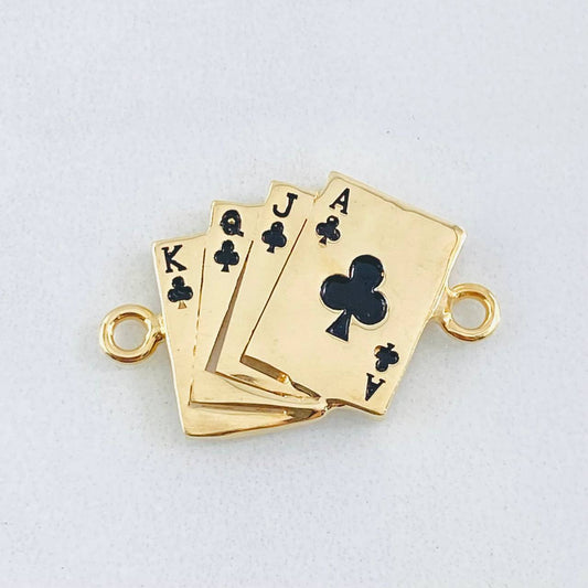 Herraje Cartas Poker 2.75gr / 1 in / Oro Amarillo 18K