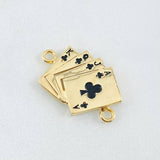 Herraje Cartas Poker 2.75gr / 1 in / Oro Amarillo 18K