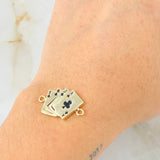 Herraje Cartas Poker 2.75gr / 1 in / Oro Amarillo 18K