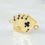 Herraje Cartas Poker 2.75gr / 1 in / Oro Amarillo 18K