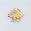 Herraje Herradura Caballo 2.05gr / 3/4 in / Dos Oros Amarillo Blanco 18K