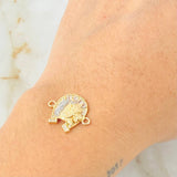 Herraje Herradura Caballo 2.05gr / 3/4 in / Dos Oros Amarillo Blanco 18K