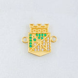 Herraje Atletico Nacional 2.2gr / 1/2 in / Oro Amarillo 18K