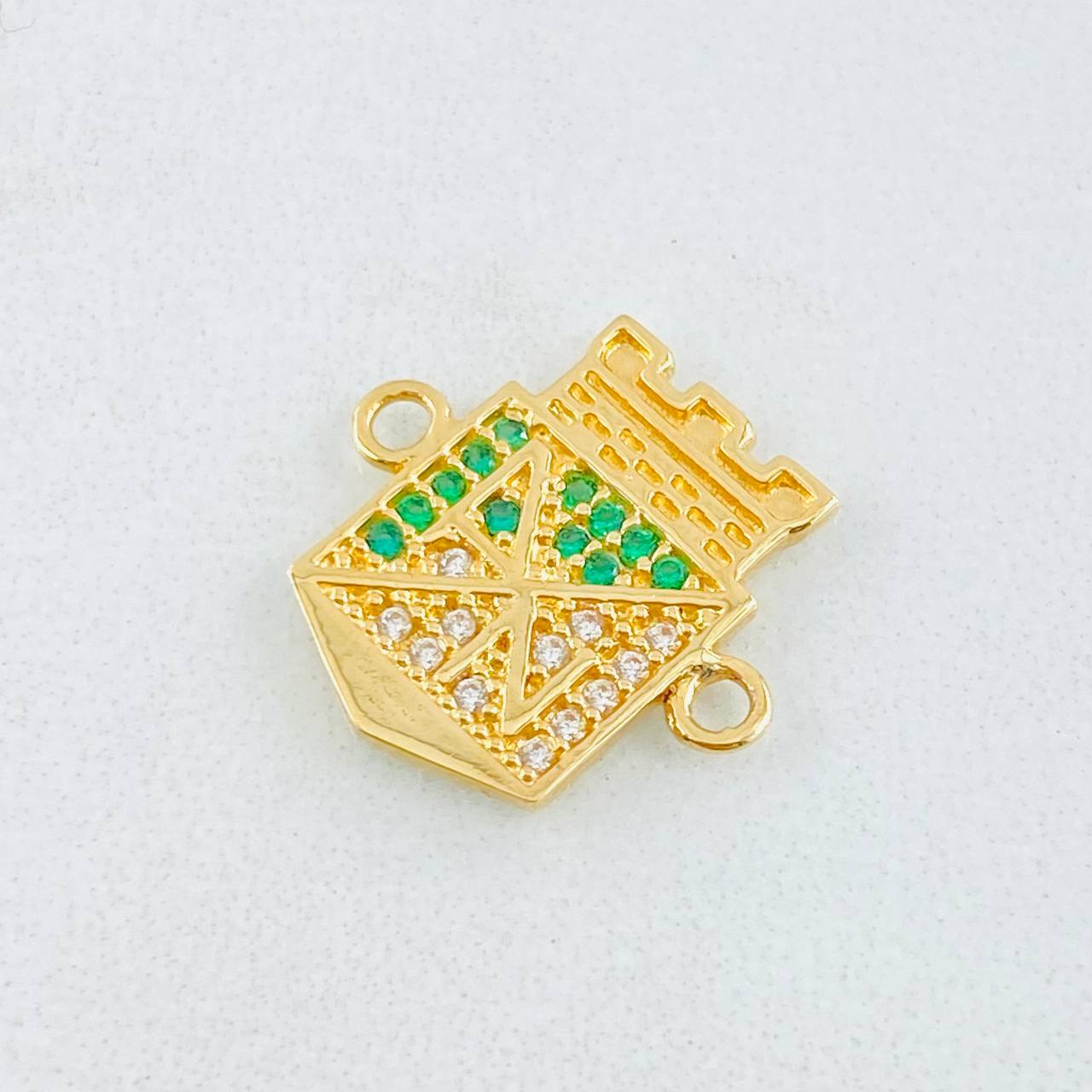 Herraje Atletico Nacional 2.2gr / 1/2 in / Oro Amarillo 18K