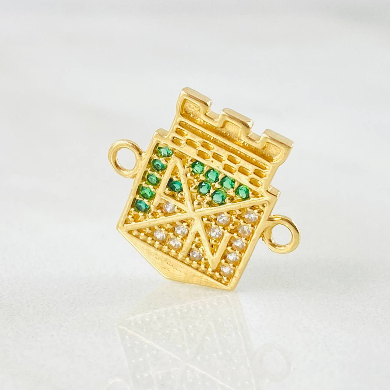 Herraje Atletico Nacional 2.2gr / 1/2 in / Oro Amarillo 18K