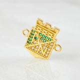 Herraje Atletico Nacional 2.2gr / 1/2 in / Oro Amarillo 18K