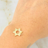 Herraje Estrella David 0.9gr / 3/4 in / Oro Amarillo 18K
