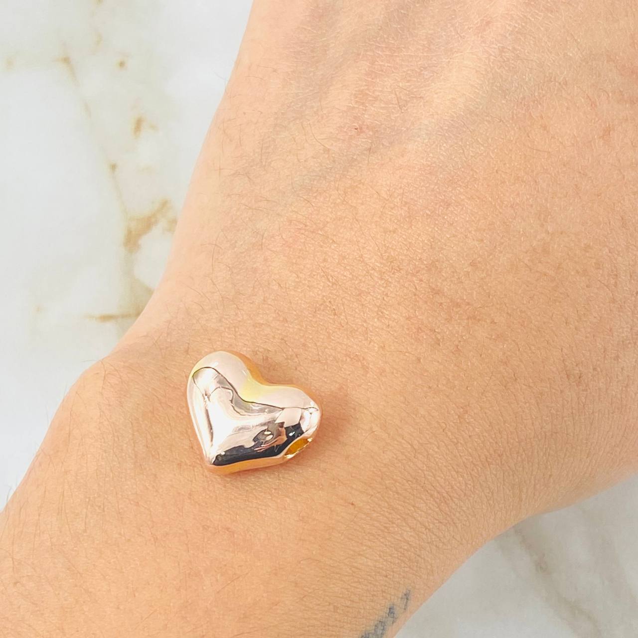 Herraje Corazon 0.65gr / 1/2 in / Oro Rosa 18K