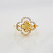 Clover Ring 3.85g / T8 Three Golds 18K