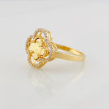 Clover Ring 3.85g / T8 Three Golds 18K