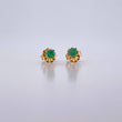Topos Cuatro Garras 0.8gr / Esmeralda 25 Pts Oro Amarillo 18K (Joya) &