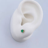 Topos Cuatro Garras 1gr / Esmeralda 50 Pts Oro Amarillo 18K (Joya) &