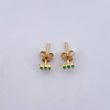 Topos Linea 0.75gr / Esmeralda 14 Pts Oro Amarillo 18K (Joya) &