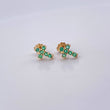Stud Earrings Cruz 1.15gr / Emerald 25 Pts 18K Yellow Gold (Jewel) &