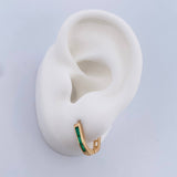 Candongas Bicel 2.65gr / Esmeralda 40 Pts Oro Amarillo 18K (Joya) &