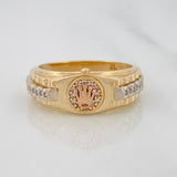 Heart Band Ring 4.7g / Size 8 1/2 Three Golds 18K
