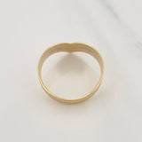 Three-Line Ring 3.8g / Size 9 1/2 Three Golds 18K