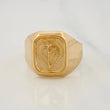 Heart Signet Ring 3.7g / T9 3/4 Yellow Gold 18K