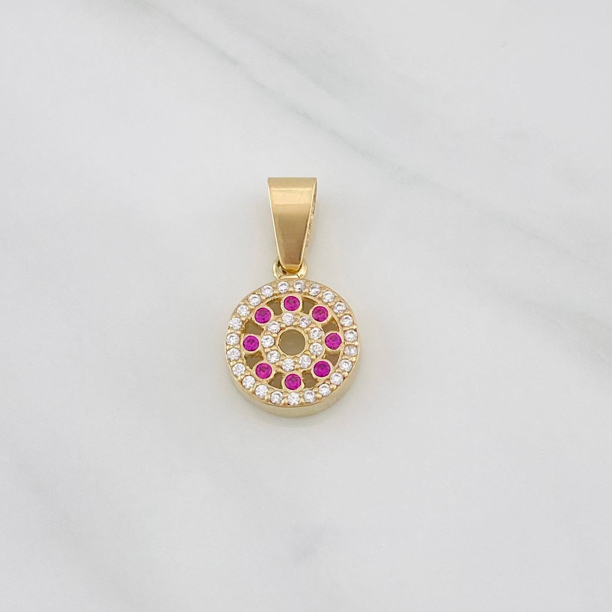 Pendant Protective Eye 2g / 3/4 in Yellow Gold 18K