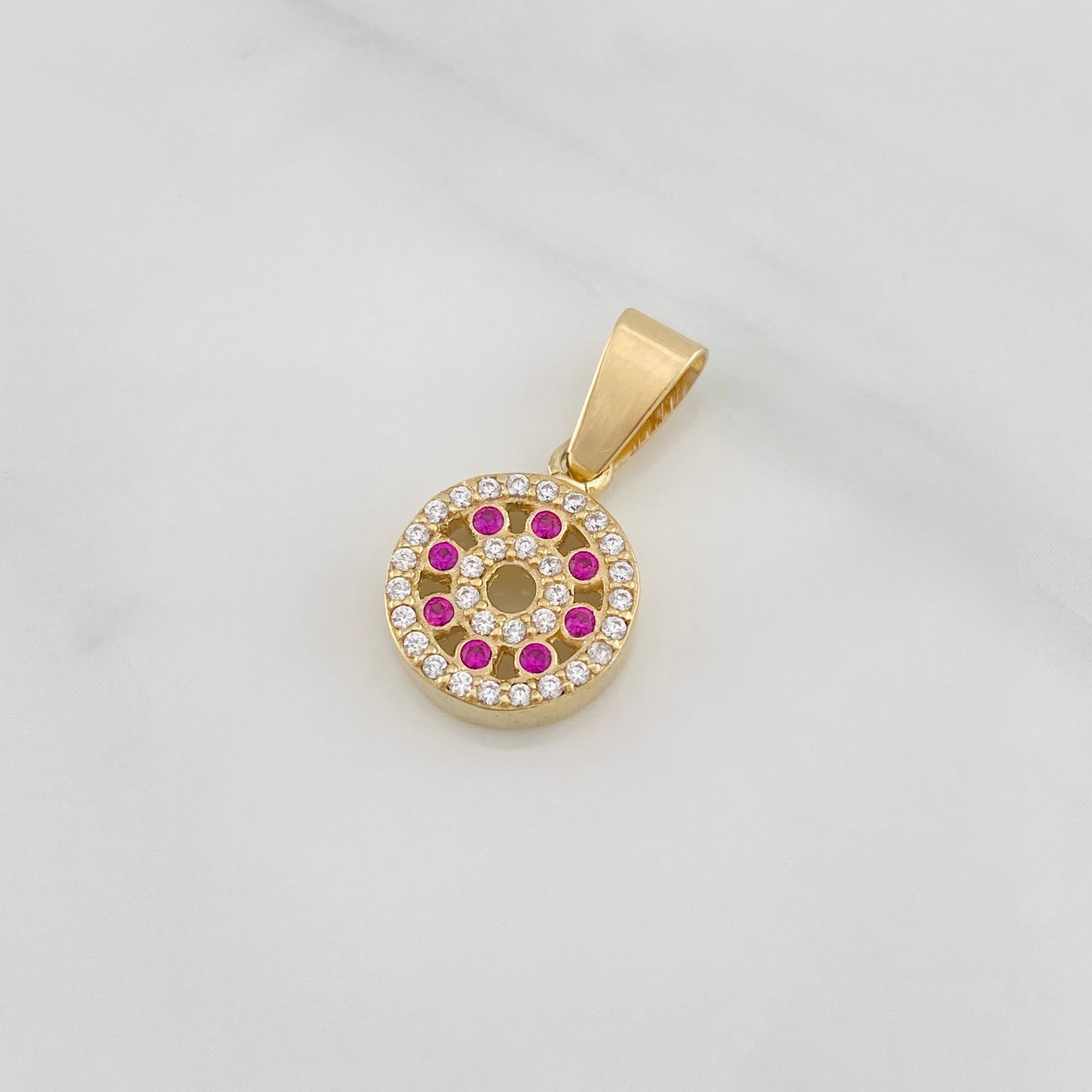 Pendant Protective Eye 2g / 3/4 in Yellow Gold 18K