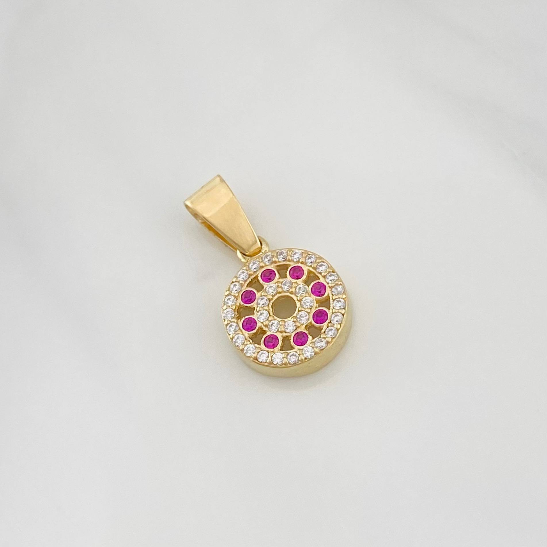 Pendant Protective Eye 2g / 3/4 in Yellow Gold 18K