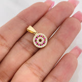 Pendant Protective Eye 2g / 3/4 in Yellow Gold 18K