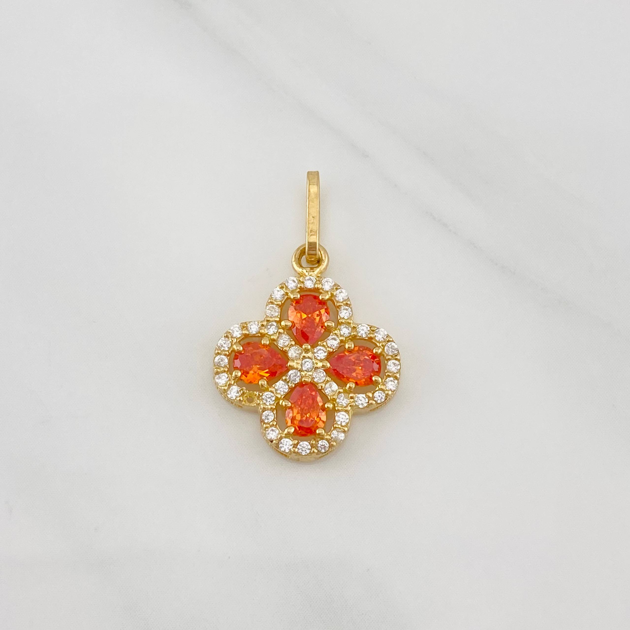 Clover Pendant 1.7g / 3/4 in 18K Yellow Gold