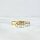 Love Ring 2.25gr / Size 7 1/2 / White Zircons 18K Yellow Gold