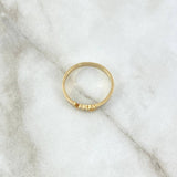 Love Ring 2.25gr / Size 7 1/2 / White Zircons 18K Yellow Gold
