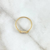 I Love You Ring 1.9gr / Size 6 / White Zircons 18K Yellow Gold
