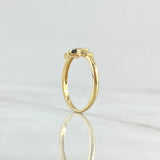 I Love You Ring 1.9gr / Size 6 / White Zircons 18K Yellow Gold